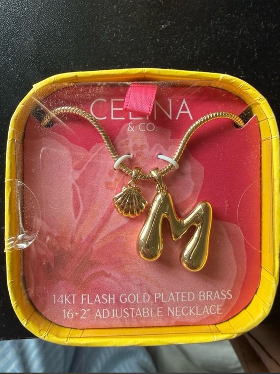 Celina Jewelry - Celina & Co. Gold Initial M Necklace - Gold